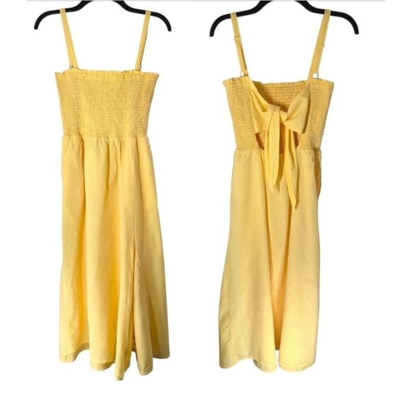 Wayf Dresses & Skirts - WAYFE Smock Top Midi Dress Yellow Size Small (2-4)